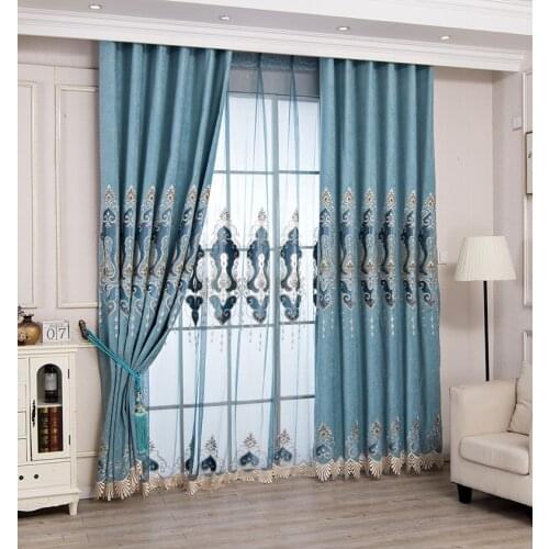 Schneider European Embroidery Shade Curtains For Living Dining Room Bedroom