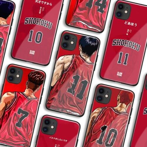 Slam Dunk Hanamichi Kaede Hisashi Anime Phone Cases For iPhone 11 12 Mini Pro XS Max 6s X XR 6 7 8 Plus SE Soft TPU Glass Cover