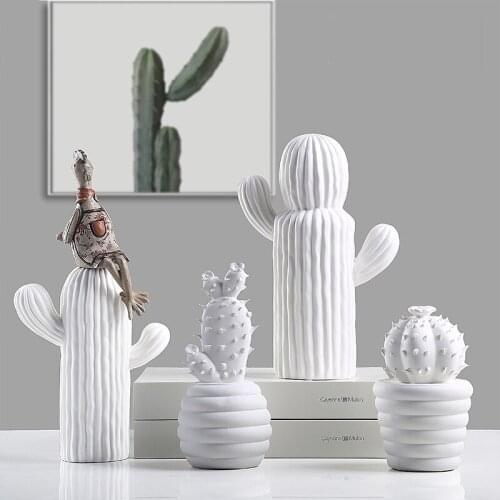 NORDIC CERAMIC ORNAMENTS CACTUS MODERN MINIMALIST LIVING ROOM CABINET SOFT DECORATION DECORATION