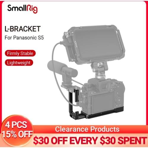 SmallRig L-Bracket For Panasonic S5 Camera Arca Baseplate & Extendable Side Plate Quick Release Tripod Mounting Plate 2984
