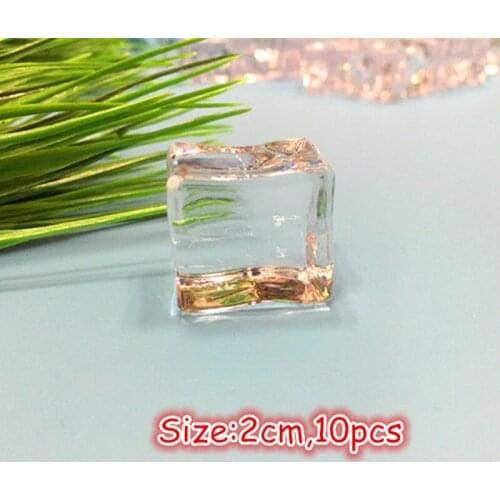 10pcs/lot 2cm Artificial Acrylic Ice Cubes Crystal Home Display Decor artificial ice cubes acrylic ice cube Crystal Decoration