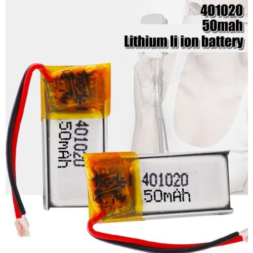 50mah 3.7v 401020 Lithium polymer Li-po Rechargeable Battery For Toys Cars Bluetooth speaker Bluetooth headset digital products