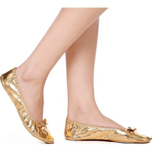 MMX10 PU Top Gold Soft Indian Women Belly Dance Shoes Ballet Leather Shoes Kids Belly Ballet Shoes For Girls