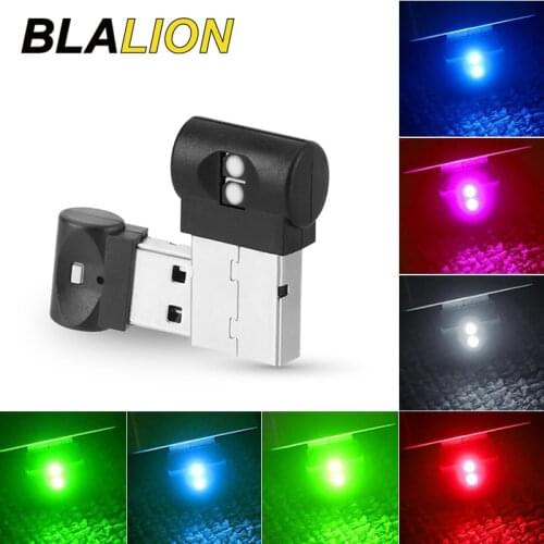 USB Modeling Light Ambient Lamp Interior Decorative Light Mini LED Car Atmosphere Lights 7 Colors Button Control Car Accessories