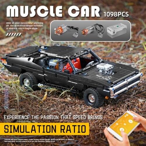 IN STOCK App Motorized Tech Car Compatible MOC17750 Ultimate Muscle Car Racing Model Education Building Blocks DIY toy Kids Gift