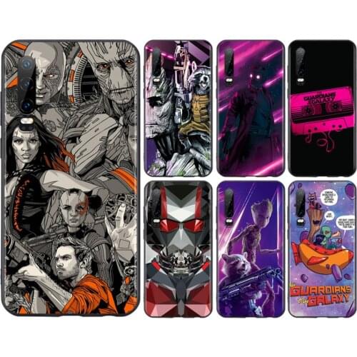 Guardians of the Galaxy For Huawei P50 P40 P30 P20 P10 P9 P8 Lite E Pro Plus Lite Mini 2019 2017 Black Soft Phone Case