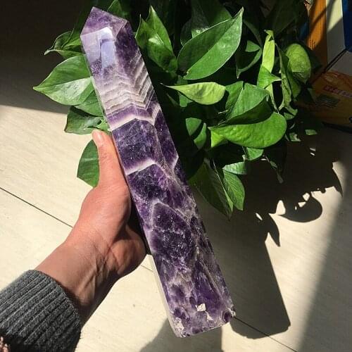 2.6kg Natural Dream amethyst QUARTZ crystal wand point healing Ore Mineral Obelisk Home Decor Ornaments