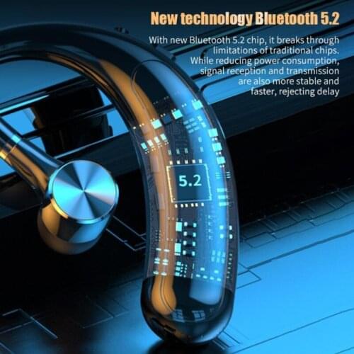 Each Battery Capacity 150mAh Bluetooth-compatible Earphones Comfortable Wearing With Ear-hook Mic ABS Materials