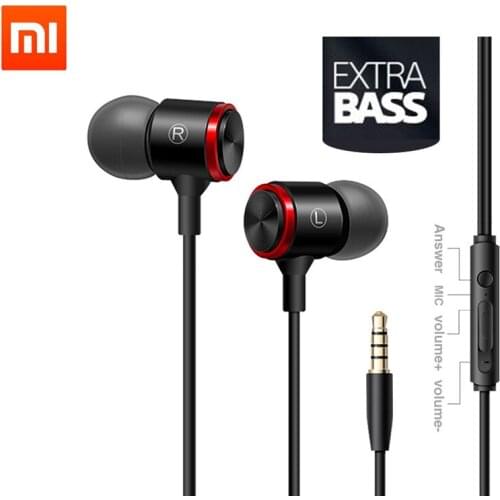 Xiaomi 3.5mm Wired Earphone Headphones Headset In-Ear Bass HiFi 6D Sound Earphones for Game Running Sports Earbud For Xiaomi