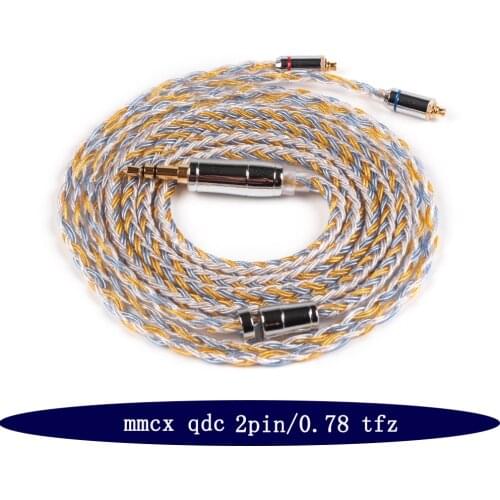 Newest 16 Core Upgraded Cable 2.5/3.5/4.4MM For SE215 MMCX/2pin/QDC TFZ Connector For KZ ZS10Pro ZSN AS16 Earphone Cable