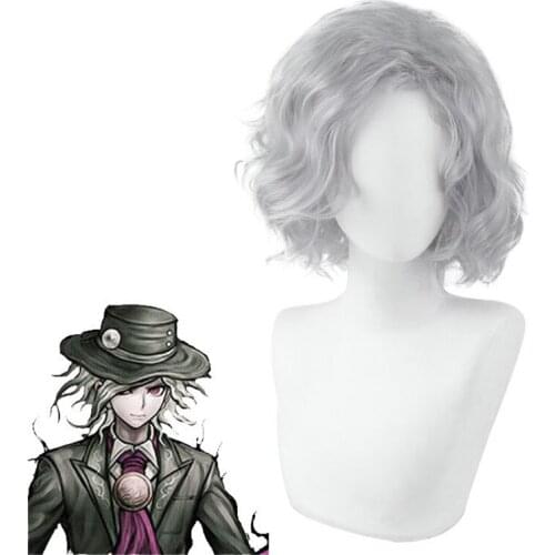 FGO Monte Cristo Edmond Dantes Wig Silver Gray Hair Wig Anime Game Fate/Grand Order Apocrypha Cosplay Hair Synthetic Cosplay Wig