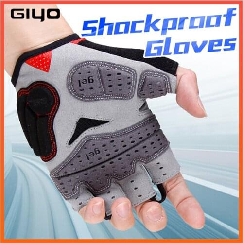 GIYO Summer Men WomenCycling Gloves Gel Half Finger Shockproof Sport Gym Gloves Bicycle Bike MTB Mountain Gloves