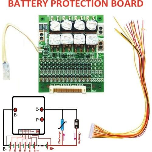 BMS PCM 13S 48V 60A Lithium Battery Protection Board Li-ion Charger Charging BMS PCB Equalizer Boards