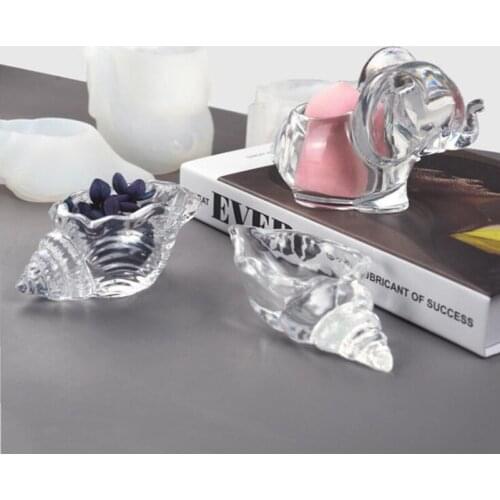Transparent Silicone Resin Mold Decorative Craft DIY Conch shaped beauty storage box Mold epoxy resin molds for jewelry