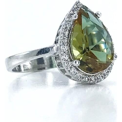 Drop Cut Diyaspor Silver Ring