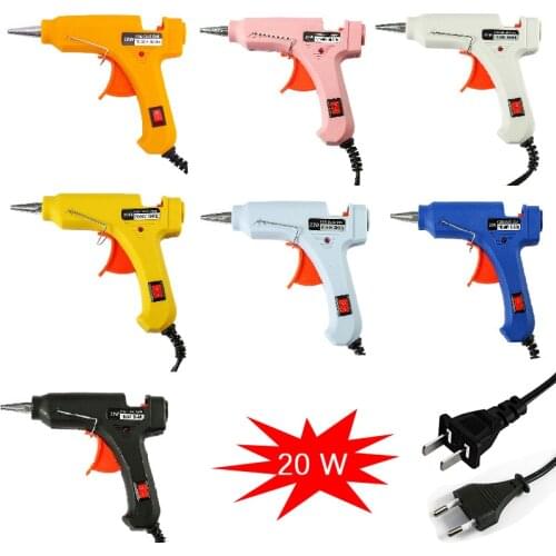 20w EU/US thermal glue gun Industrial Mini Hot Glue Guns Thermo Electric Heat Temperature Repair Tool for home 7mm Glue Sticks