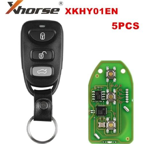 5PCS/LOT Xhorse XKHY01EN Wire Universal Remote Key for Hyundai 3+1 Buttons English Version working with Xhorse VVDI Key tool