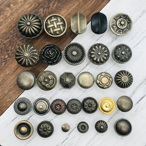 Vintage Alloy Kitchen Cabinet Knobs and Handles Cupboard Door Cabinet Drawer Furniture Knobs Hardware Antique Bronze Pull Handle