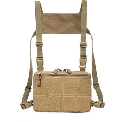 Military Tactical Chest Rig Bag Multi-Functional Molle Tool Pouch Hunting Adjustable Shoulder Bag Waist Packs for Outdoor