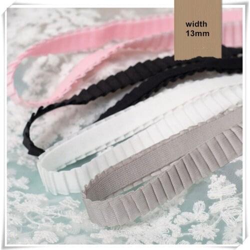 High quality 13mm wide wrinkled elastic band wrinkle elastic band headgear hair accessories DIY clothing handmade materials