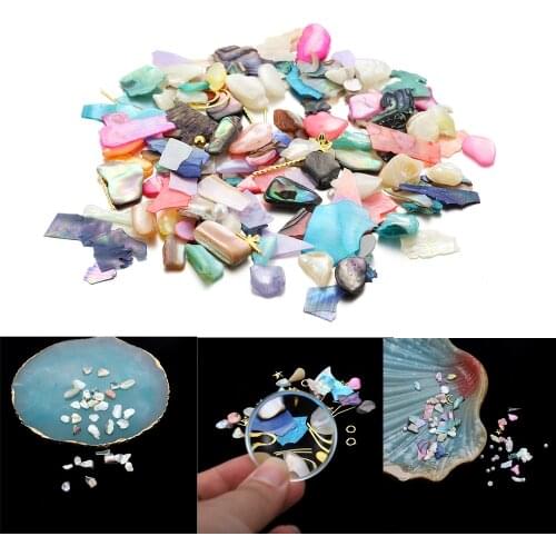 1 Box Nail Art Resin Fillings Material Multi-color Abalone Shell Fragments Texture Natural Sea Shell For Diy Jewelry Accessories
