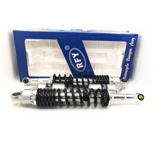 1pair New 420mm 430mm 440mm Motorcycle 8mm Spring Shock Absorber for Honda Suzuki Yamaha Kawasaki ATV Black + silver