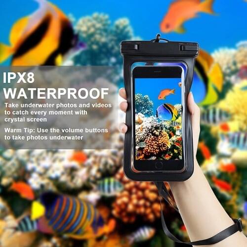 10 pcs Universal Waterproof Bag Underwater Pouch PVC Bag For 6.5 inch smartphone Swimming phone bag