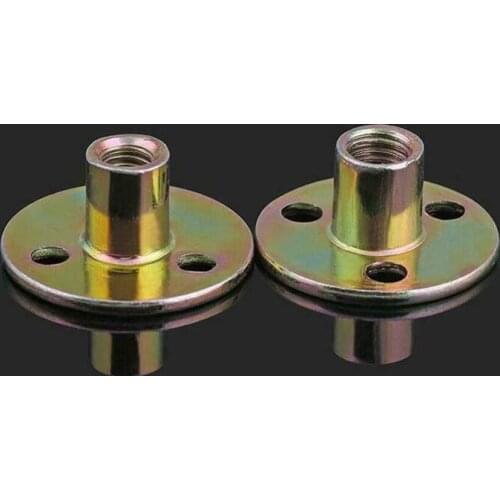 2pcs M8 M10 color-plated zinc iron plate nut pair lock nut three-hole nut