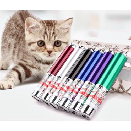 200PCS Creative Funny Pet LED Laser Cat Toy Cat Pointer Pen Interactive Toy pet supplies Random Color SN3888