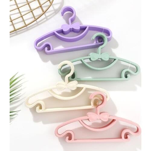 5/10/20pcs Kids Clothes Hanger Racks Portable Plastic Display Hangers Windproof Children Coats Hanger Baby Clothing Organizer