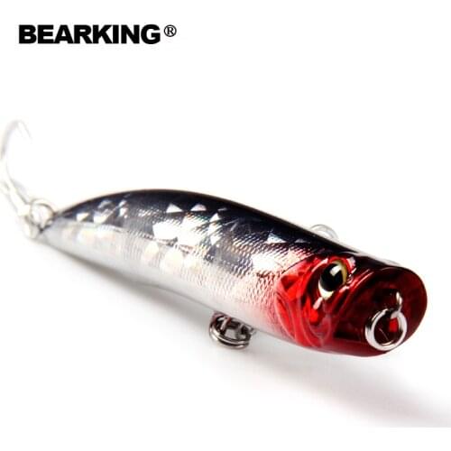5PCS/lot hot model Bearking popper professional 88mm 10g Fishing Wobbler Fishing Lure Bait Swimbait Crankbait with 2xstrong Hook