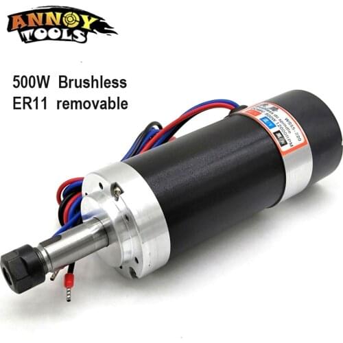 500W Brushless Spindle 0.5KW Air Cooling Spindle Motor Extension Rod Shaft Integrated Motor for CNC Milling Machine