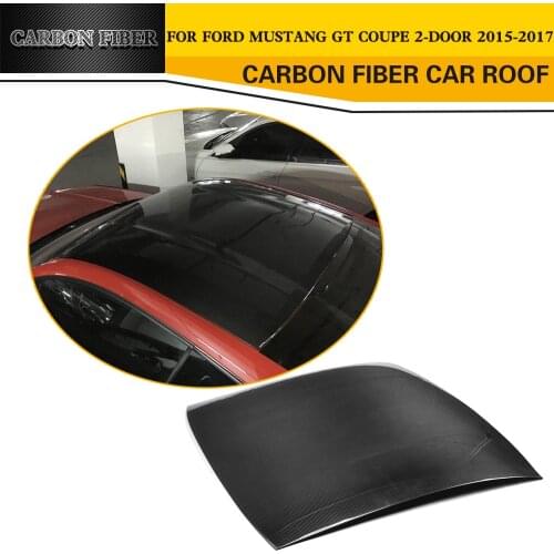 Car Styling Carbon Fiber Racing Roof Cover Trim for Ford Mustang Coupe 2-Door 2015-2017