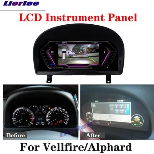 Car LCD Instrument Panel Cluster For Toyota Vellfire/Alphard 2008-2013 2014 Android GPS Navigation LCD Dashboard Refit Upgrade
