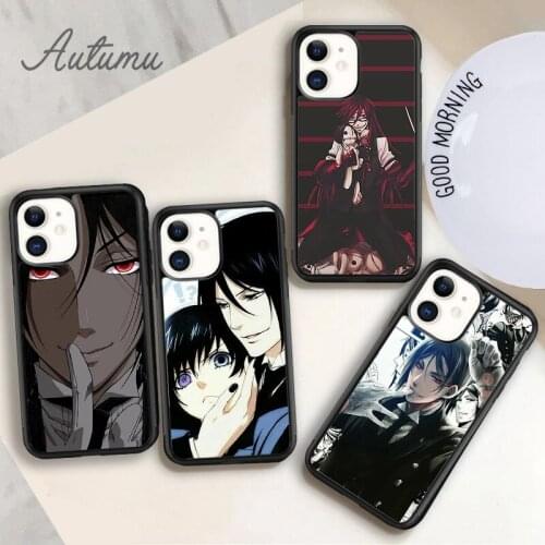 Black Butler Anime Phone Case for iPhone 11 12 Pro Max mini X XR XS SE 2020 5 6S 7 8 Plus Samsung Galaxy S8 S9 S10 Cover shell