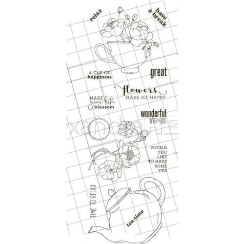 Flower stamp Clear Stamp for Scrapbooking Transparent Silicone Rubber DIY Photo Album Decor 0787