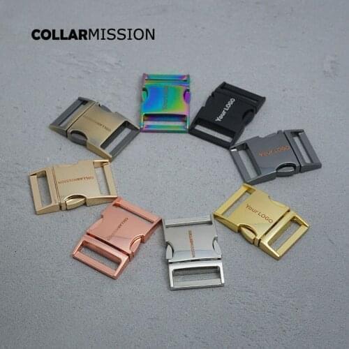 100pcs/lot Side release engraved buckle kirsite DIY dog collars parts durable security lock retailing 30mm webbing 8 kinds