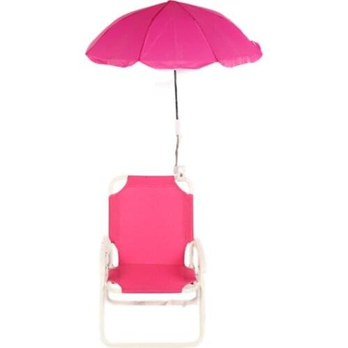 TT Children Folding Chair with Umbrella Baby Beach Chair Photography 100-Day Photography Props Outdoor Sun Protection Seaside