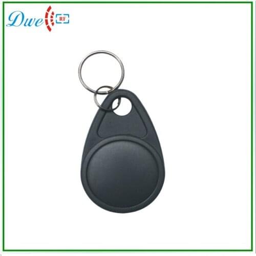 DWE CC RF Black color strong water proof 13.56mhz ISO14443 type A mini rfid key fobs