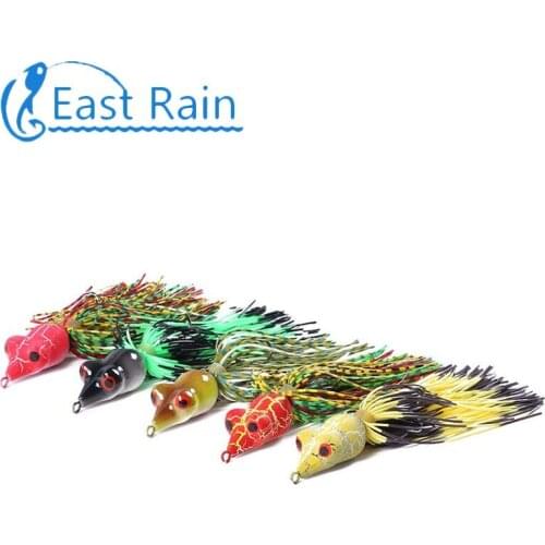 Frog Topwater Floating Lure with Tail 9cm 7g 2pcs Snakehead Fishing Weedless Design Lure Frog Buzz Bait Free shipping