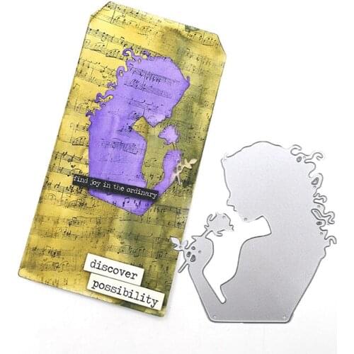 Julyarts Smell Flowers Woman Metal Cutting Dies for Scrapbooking New 2021 Scrapbook Paper Craft Knife Mould Blade Punch Stencils
