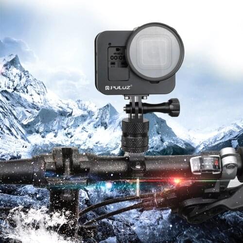 PULUZ Housing Shell CNC Aluminum Alloy Protective Cage with Insurance Frame & 52mm UV Lens for GoPro HERO 8 Black