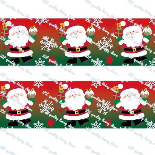 Christmas pattern printed grosgrain ribbon 50 yards gift wrapping diy bows christmas wedding derections ribbons