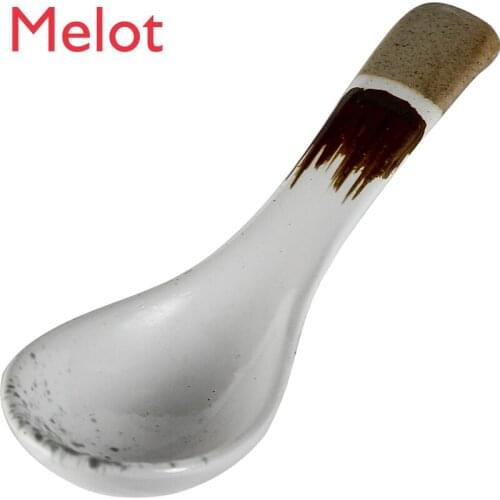 Small Spoon Spoon Ceramic Spoon Spoon Household Soup Spoon Porcelain Spoon Noodles Spoon