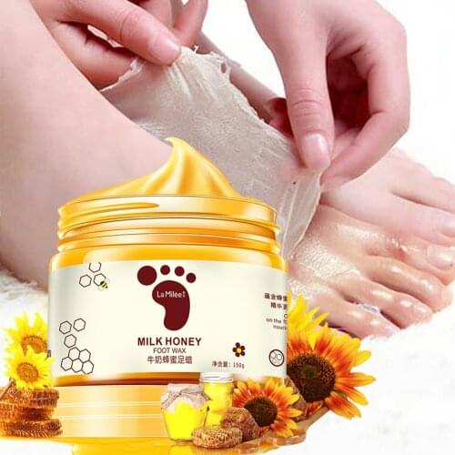 150g Milk Honey Foot Wax Foot Mask Exfoliating Dead Skin Anti-Cracking Beauty Foot Rejuvenation Foot Wax Skin Care m1