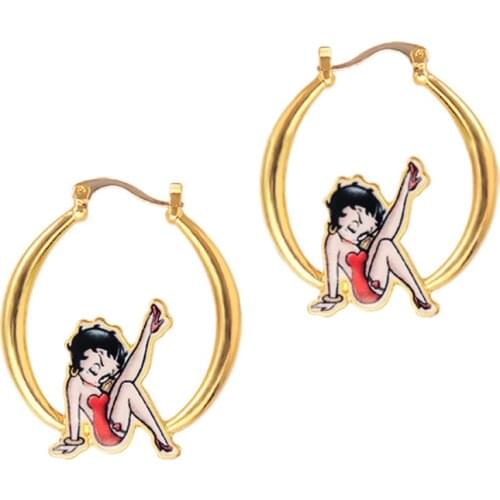 Cute Red Fairy Angel Earrings For Girl Child Hat Lovely Drip Wings Dance Rose Flower Fairy Earring Cute Jewelry Gifts