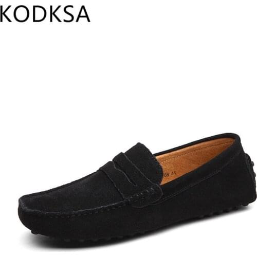 Men Casual Shoes Fashion Men Shoes Genuine Leather Men Loafers Moccasins Slip on Mens Flats Male Driving Shoes 2021 New