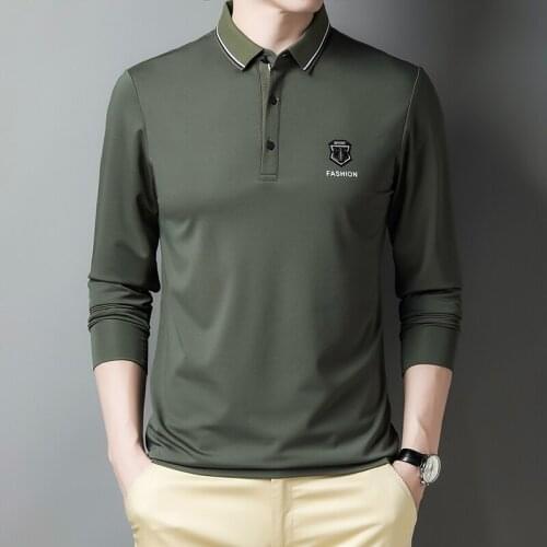 Mens T-Shirt Polo Shirt 2020 New Product High Quality Embroidered Polo Shirt Casual Fashion V-Neck Mens Long Sleeve