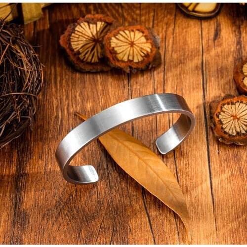 Mens Stainless Steel Glossy Bracelet Cool Punk Personality Cuff Bracelet Silver Color Fashion Fathers Gift Jewelry New Arrival