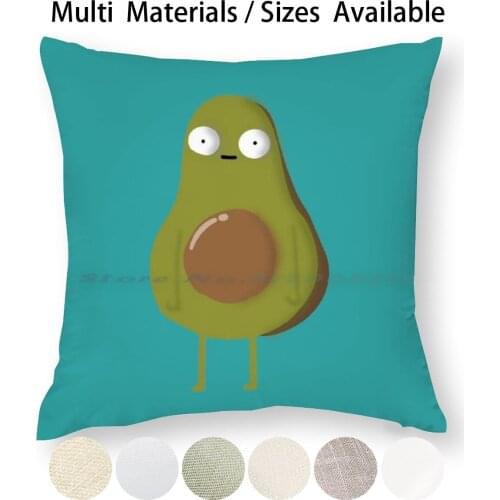 Guacardo Pillow Case Throw Pillow Cover Cotton Linen Flax Guacardo Avocado Guacamole Guac Fruit Scared Food Food And Drink
